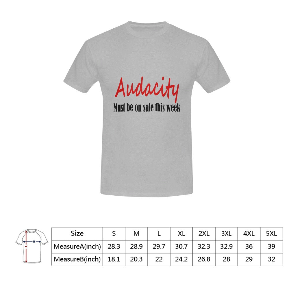 Audacity Men's t shirt Men's T-Shirt in USA Size (Front Printing Only)
