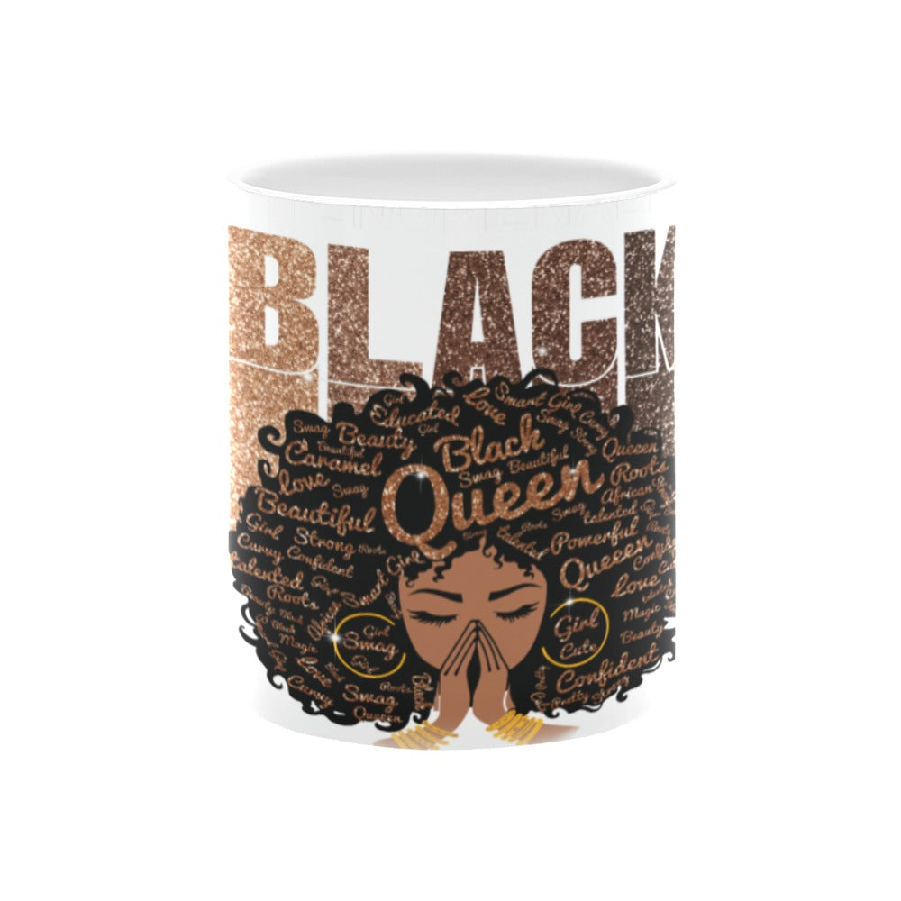 Afro Queen coffee mug White Mug(11OZ)