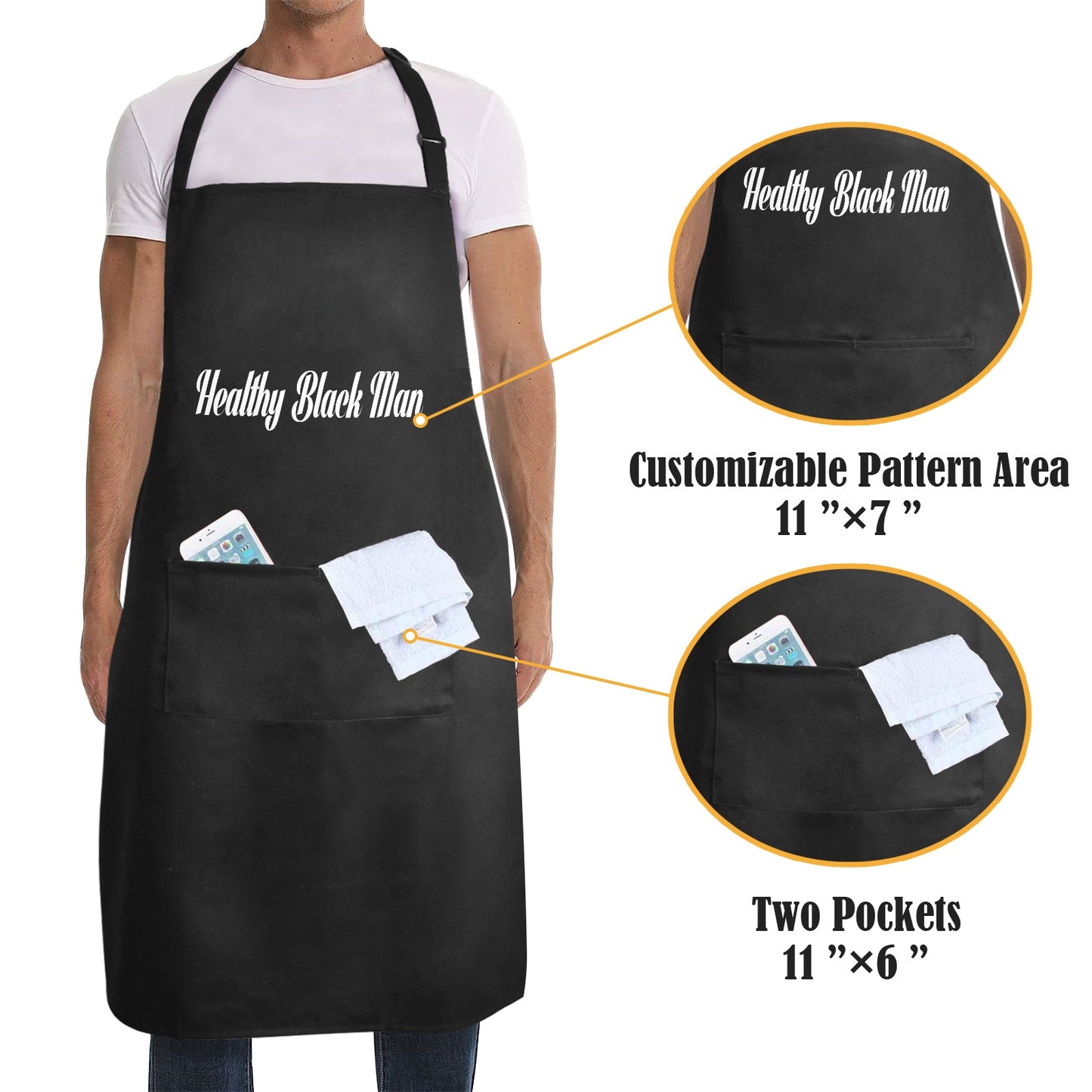 Waterproof Apron for Men (Vinyl Heat Transfer)