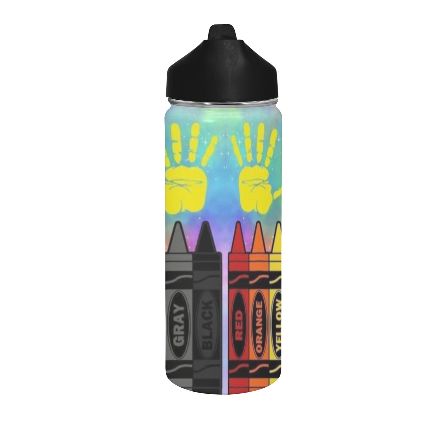Composition Book Insulated Water Bottle with Straw Lid (18 oz)