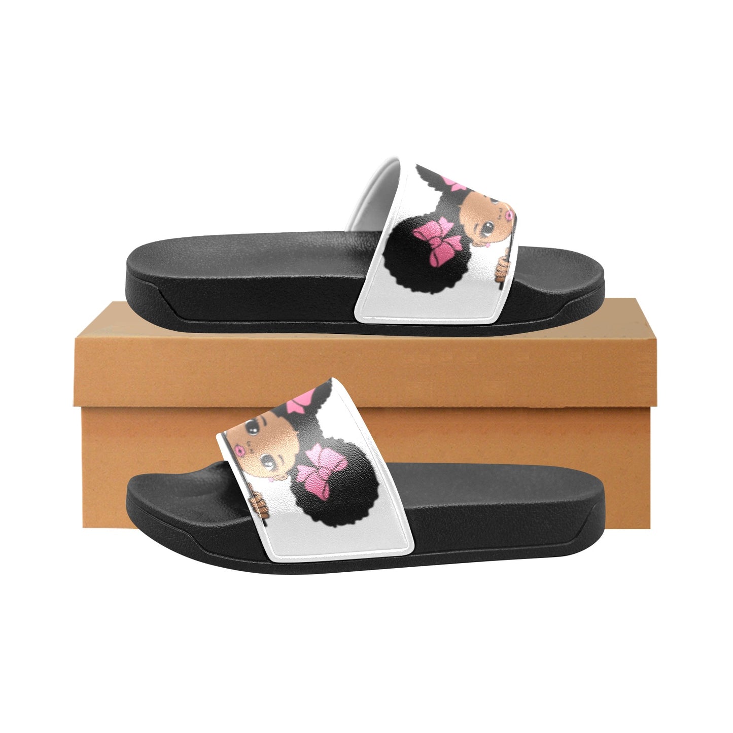 Girl's Peek-A-Boo Kids' Slide Sandals (Model 057)