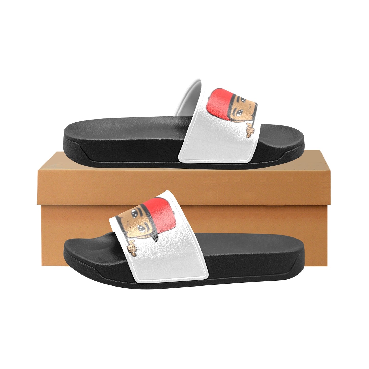 Peek-A-Boo Boy Kids Slide Sandals (Model 057)