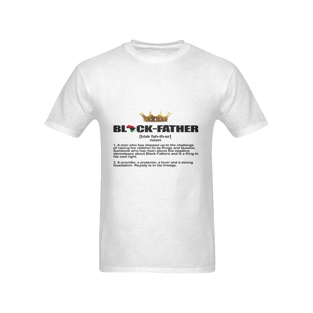 Black Father T-Shirt in USA Size (Front Printing Only)