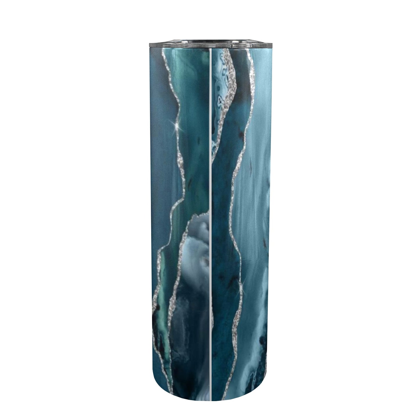 Just a Boss Girl Blue 20oz Tall Skinny Tumbler with Lid and Straw