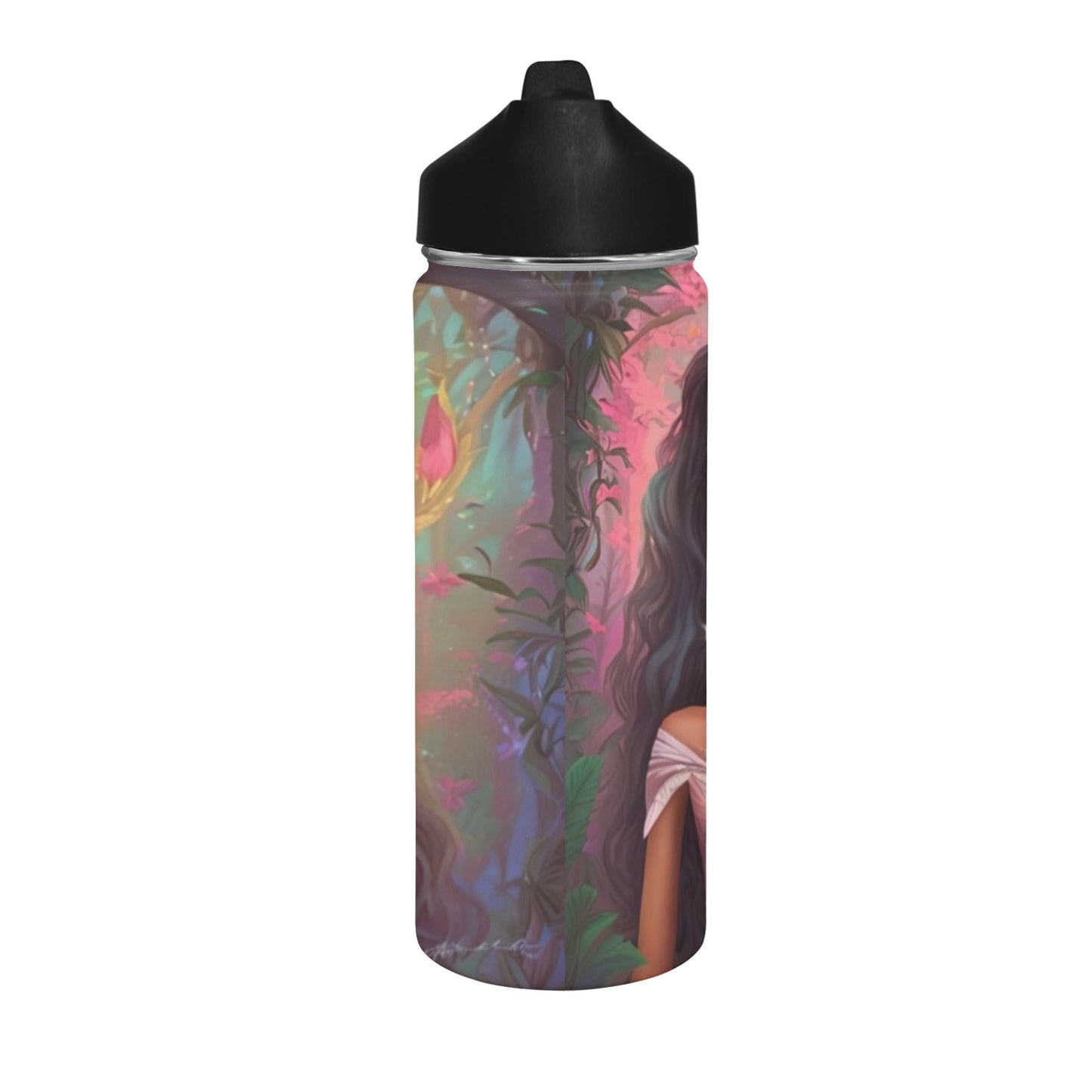 Princess Insulated Water Bottle with Straw Lid (18 oz)