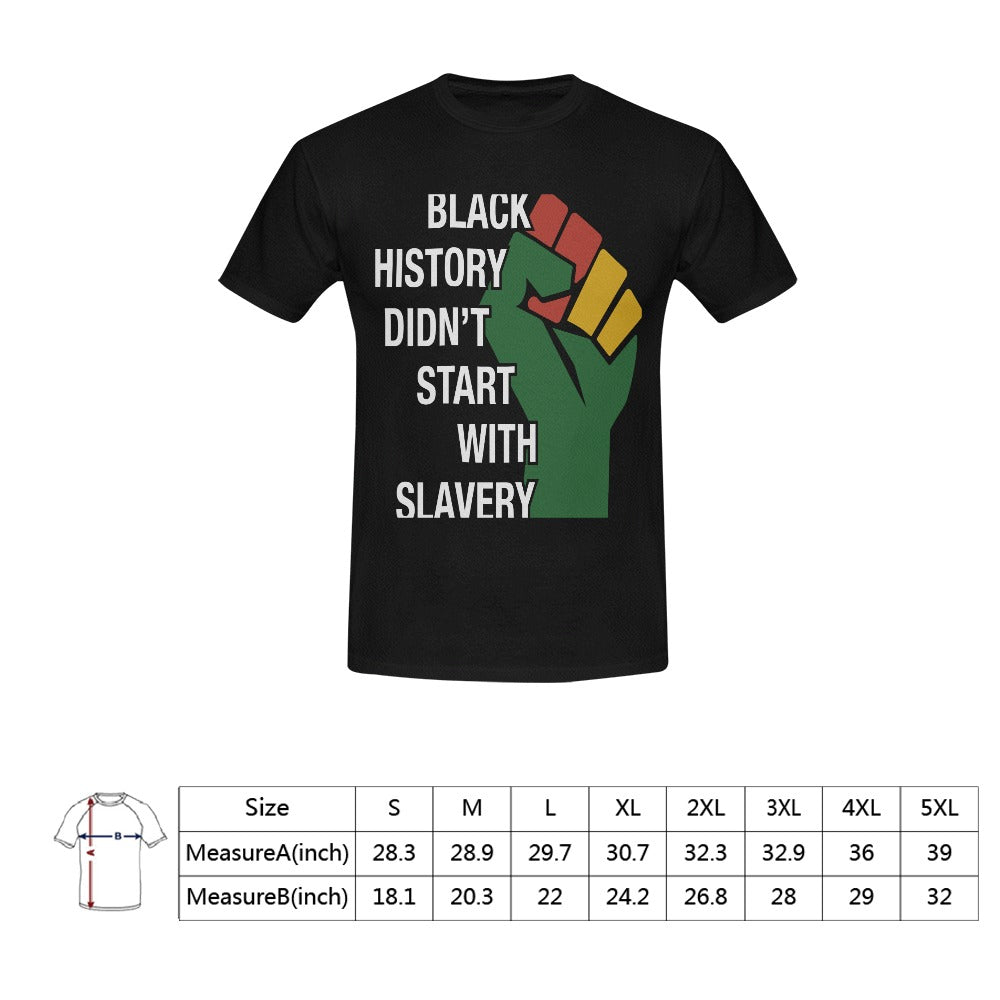 Black History Didn't Start with Slavery Men's T-Shirt in USA Size (Front Printing Only)