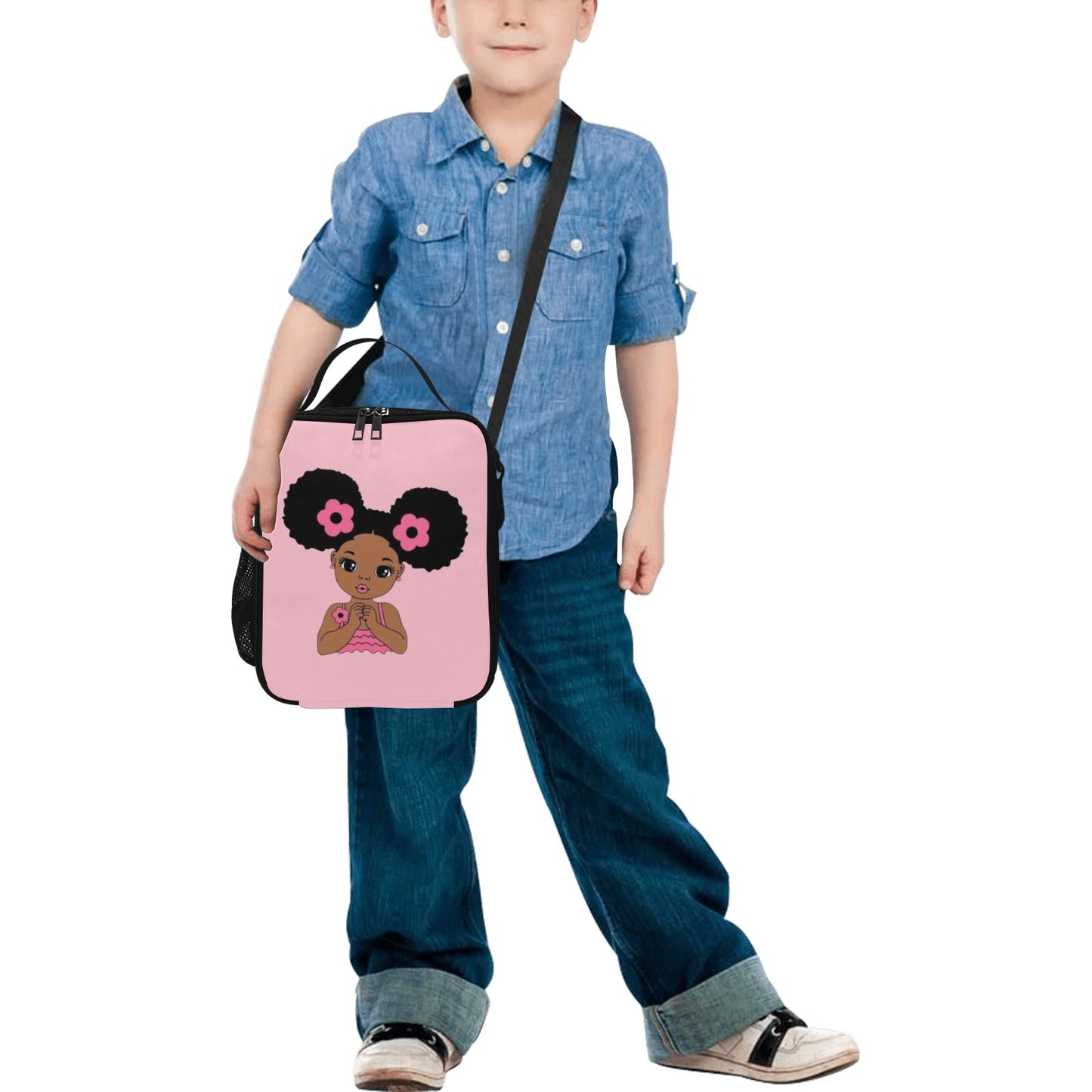Afro Puff Crossbody Lunch Bag (Model 1722)