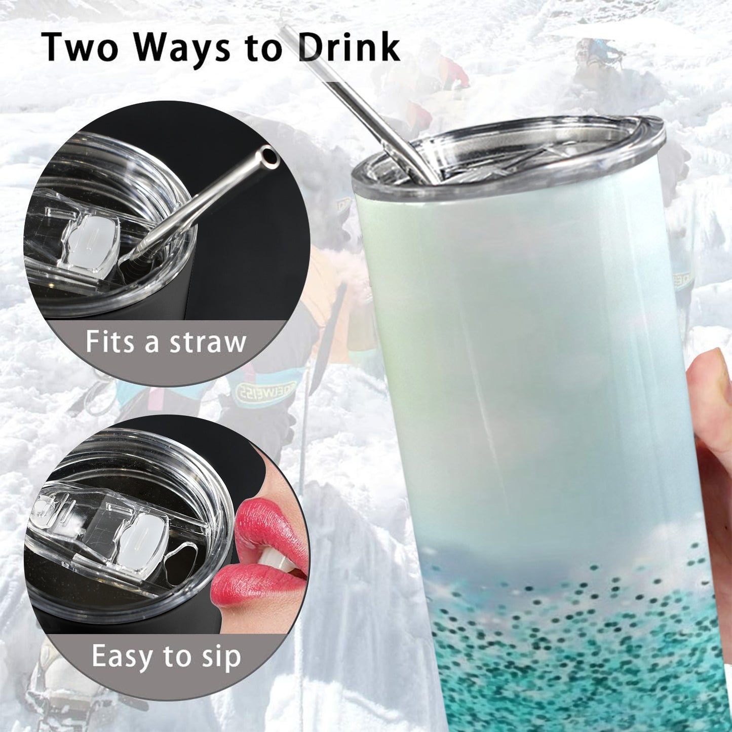 Hummingbird 20oz Tall Skinny Tumbler with Lid and Straw