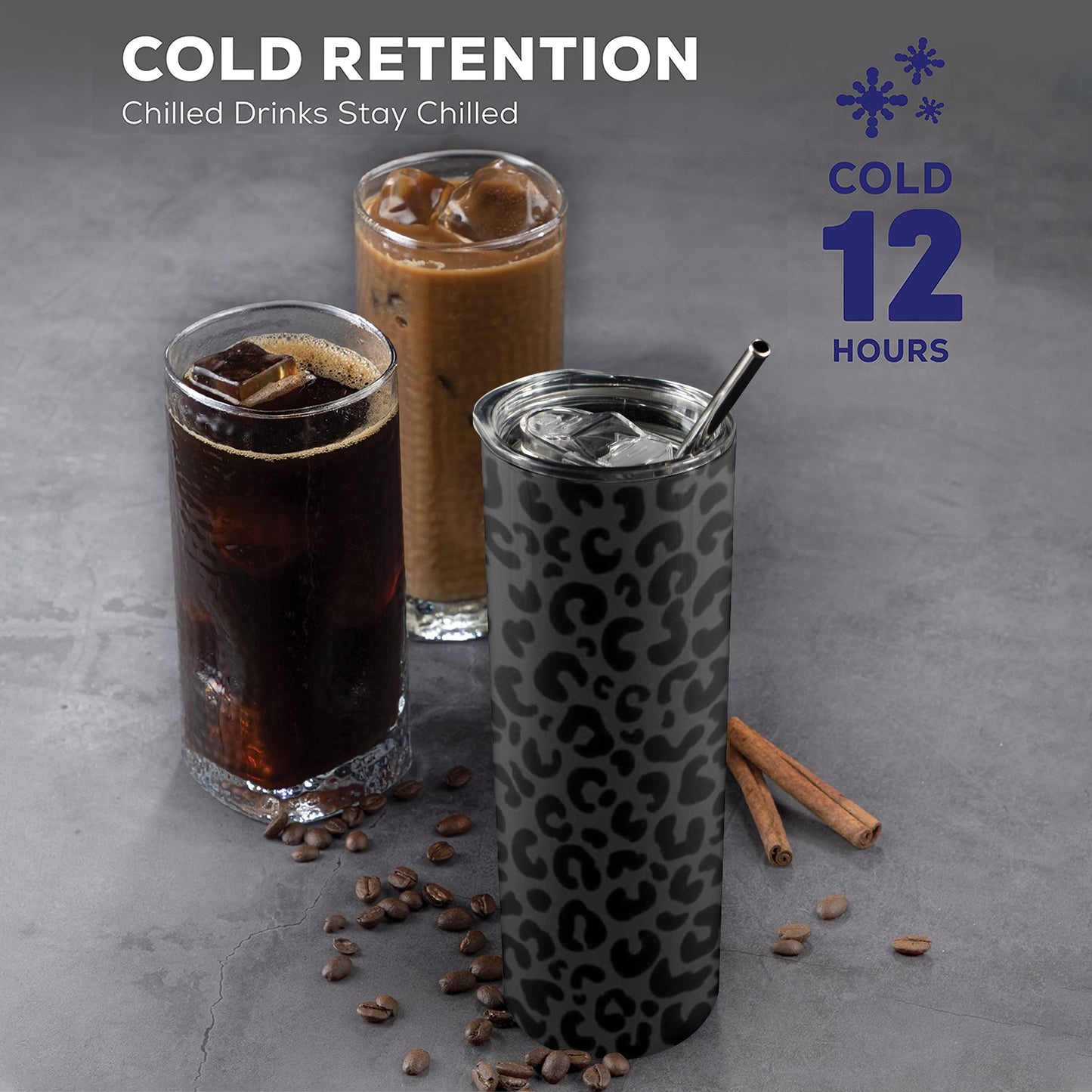 Mama Leopard Design 20oz Tall Skinny Tumbler with Lid and Straw