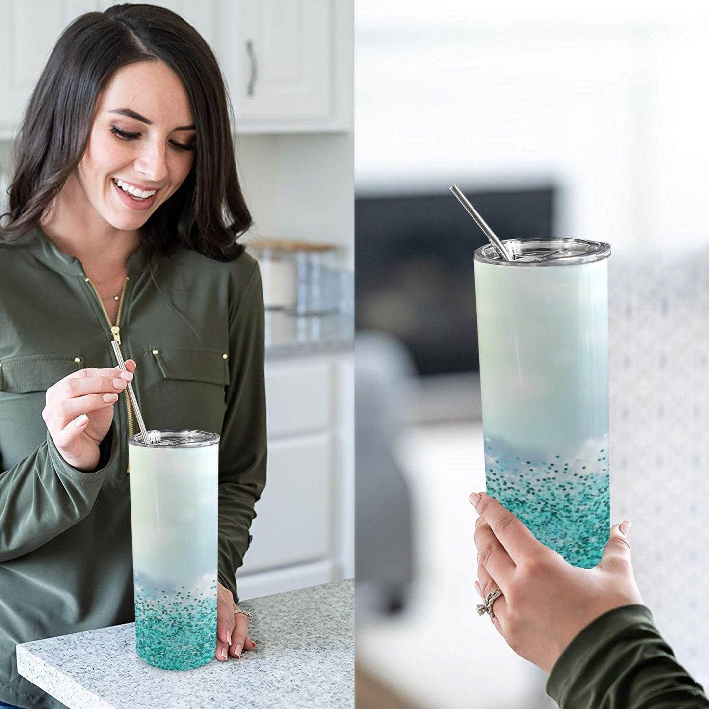 Hummingbird 20oz Tall Skinny Tumbler with Lid and Straw