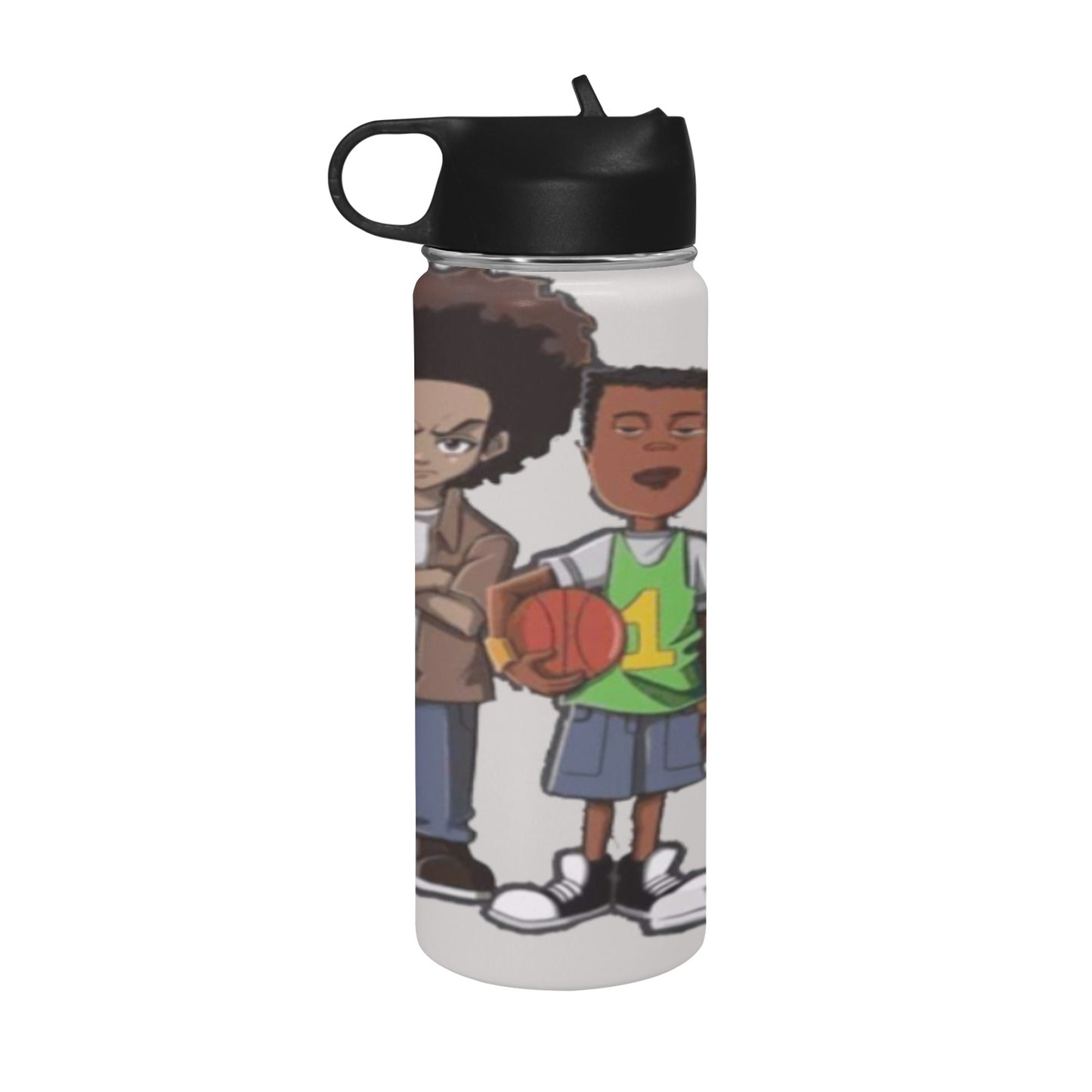 Cartoon Crew Insulated Water Bottle with Straw Lid (18 oz)