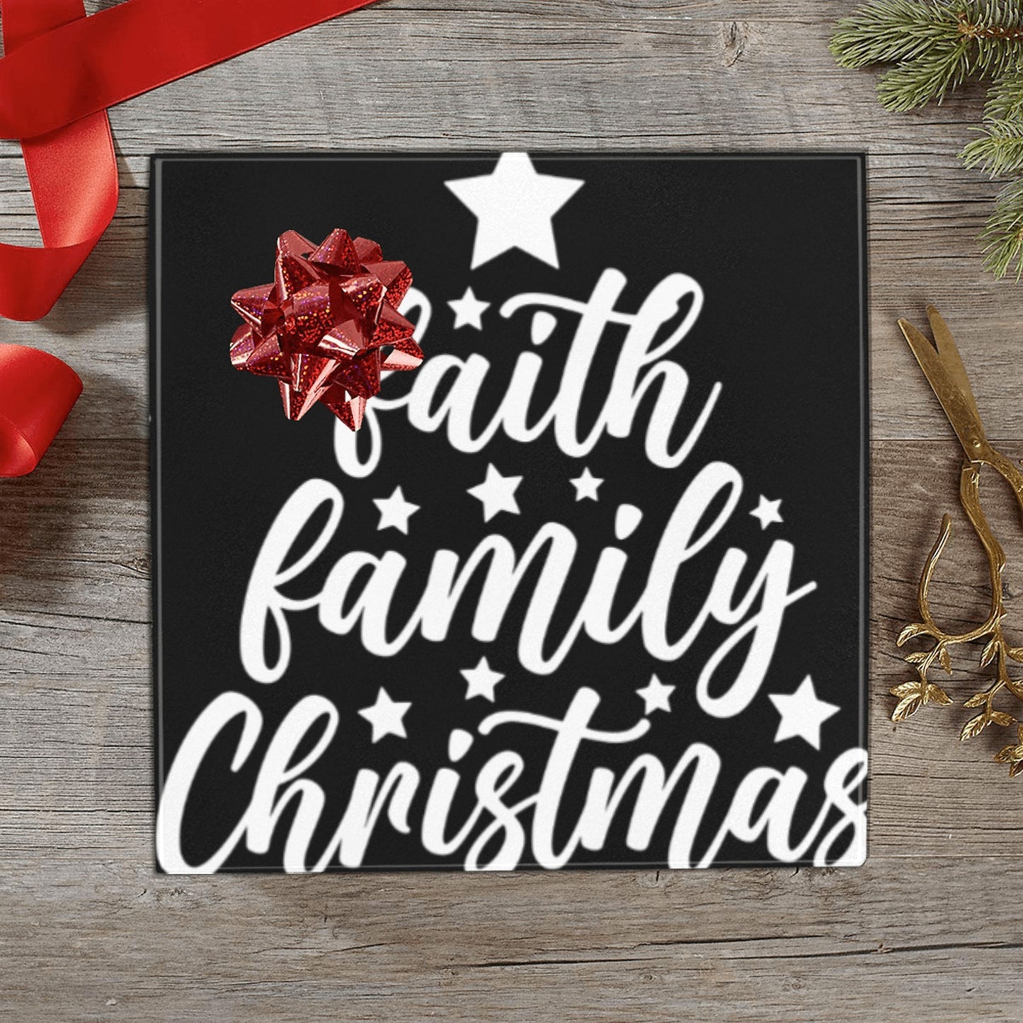 Faith Family Christmas Gift Wrapping Paper 58"x 23" (1 Roll)