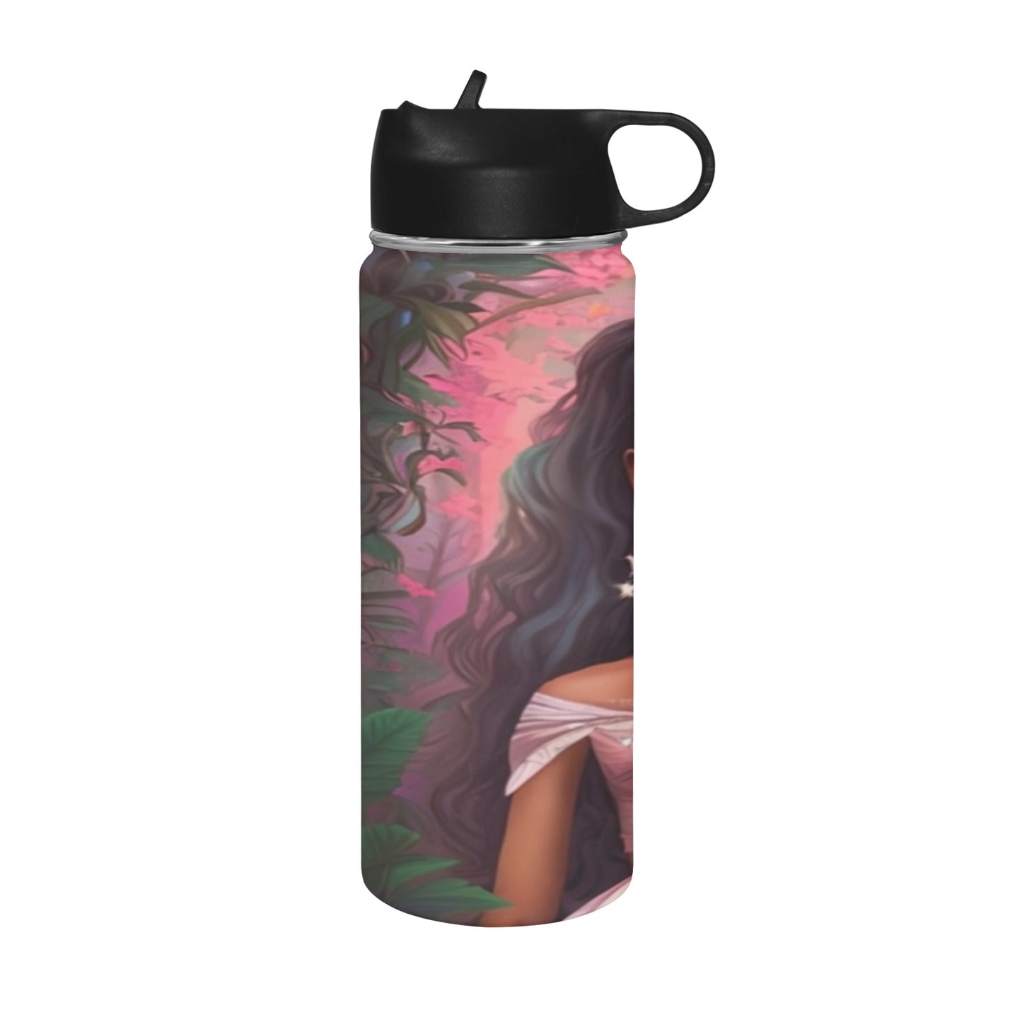Princess Insulated Water Bottle with Straw Lid (18 oz)