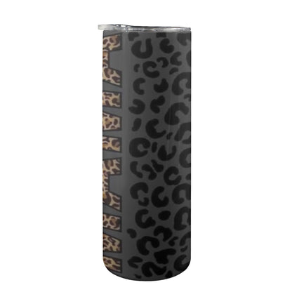 Mama Leopard Design 20oz Tall Skinny Tumbler with Lid and Straw