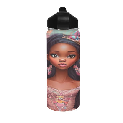 Princess Insulated Water Bottle with Straw Lid (18 oz)